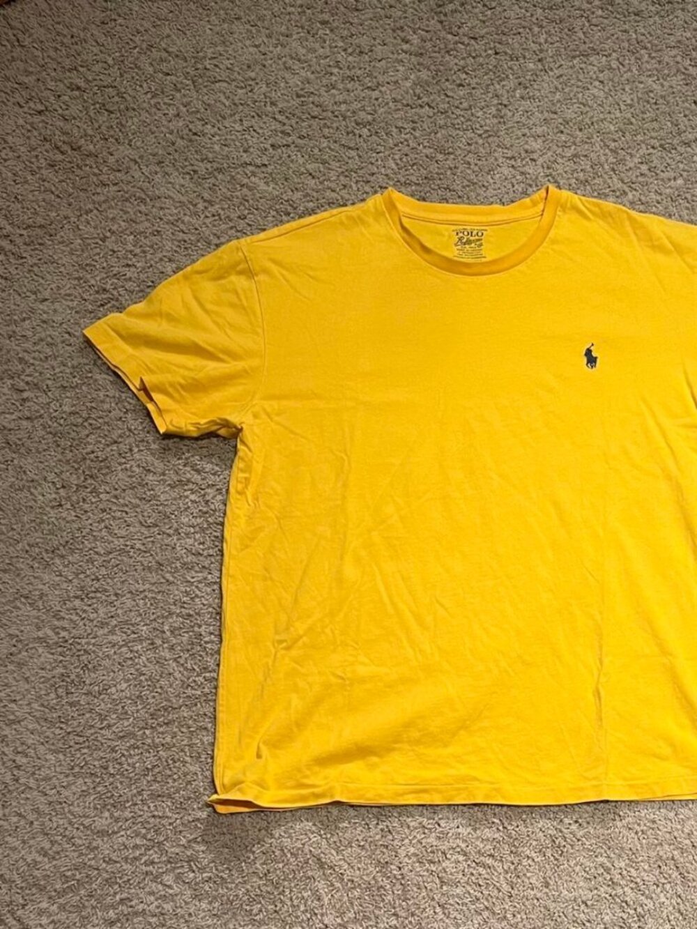 Yellow Polo Ralph Lauren cotton t-shirt in size M #preppy #classic